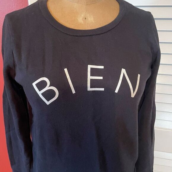 MADEWELL | BIEN FAIT black long sleeve top XS - Picture 3 of 7